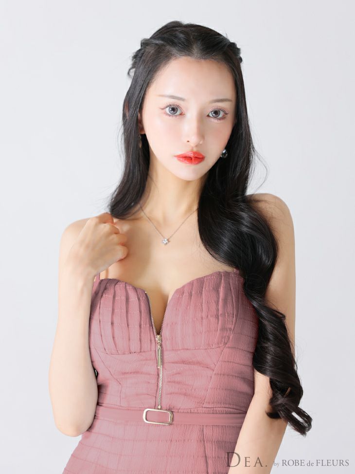 DEA. ディア バイ ローブドフルール レースサテンマーメイドミディキャバドレス de3919-c