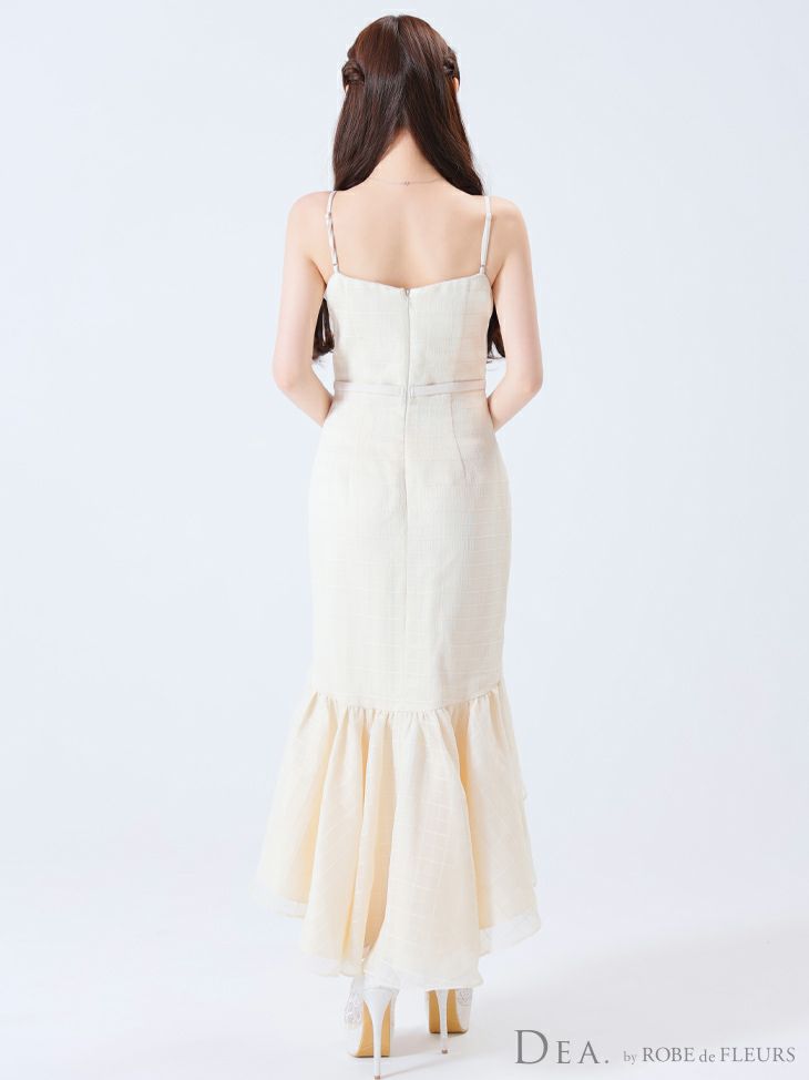 DEA. ディア バイ ローブドフルール レースサテンマーメイドミディキャバドレス de3919-c