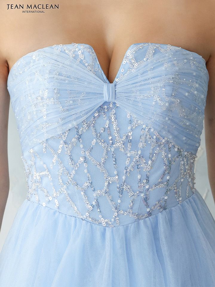 JEAN MACLEAN ジャンマクレーン ブルー ベア/スリーブ付き/姫/ロングドレス【袖取り外し可能】 ja31518-1-ks