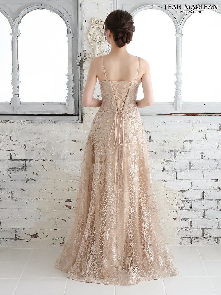 JEAN MACLEAN ジャンマクレーン ワンカラー/総レース刺繍/姫/ロングドレス ja51766-c