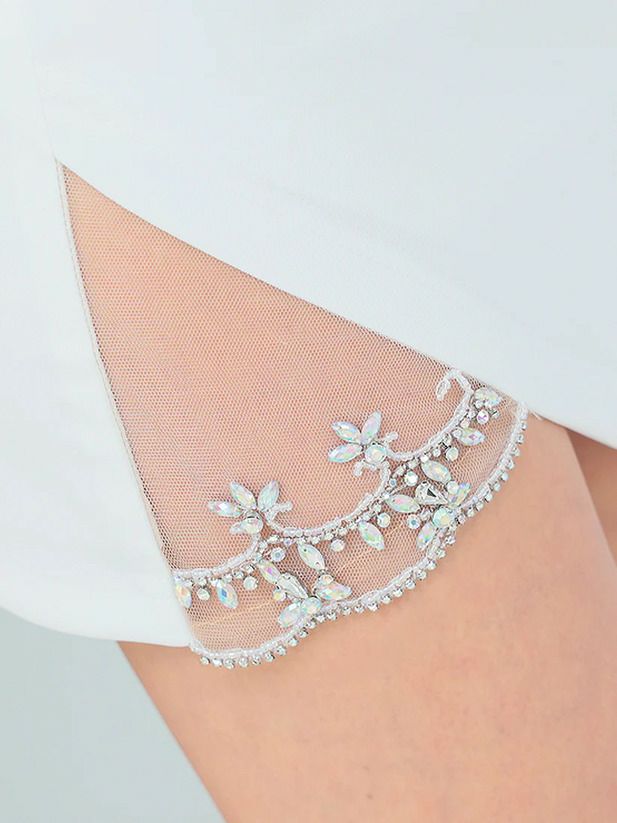 AngelR エンジェルアール フロントクロスデザインシースルービジュータイトミニドレス ベージュ ar25811-2-ks