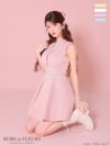 ROBE de FLEURS ローブドフルール イエロー リボンビジューバストカットフレアミニキャバドレス fm3618-1