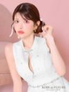 ROBE de FLEURS ローブドフルール リボンビジューバストカットフレアミニキャバドレス fm3618-c
