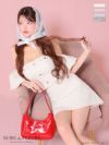 ROBE de FLEURS ローブドフルール ブルー ニットツイードオフショルセットアップタイトミニキャバドレス fm3269-3