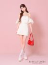 ROBE de FLEURS ローブドフルール ニットツイードオフショルセットアップタイトミニキャバドレス fm3269-c