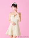 ROBE de FLEURS ローブドフルール イエロー ラメツイードランダムビジューキャミドレス fm3501-3
