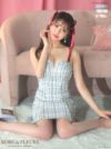 ROBE de FLEURS ローブドフルール イエロー ラメツイードランダムビジューキャミドレス fm3501-3