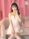 ROBE de FLEURS ローブドフルール イエロー ラメツイードランダムビジューキャミドレス fm3501-3