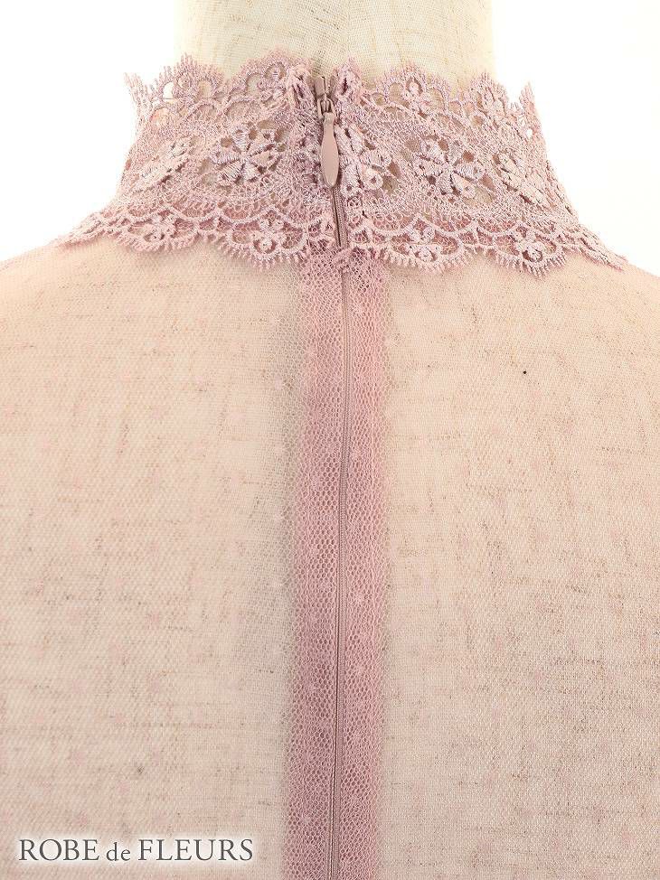 ROBE de FLEURS ローブドフルール ドットチュール×アンティークマキシキャバドレス fm1992-s25