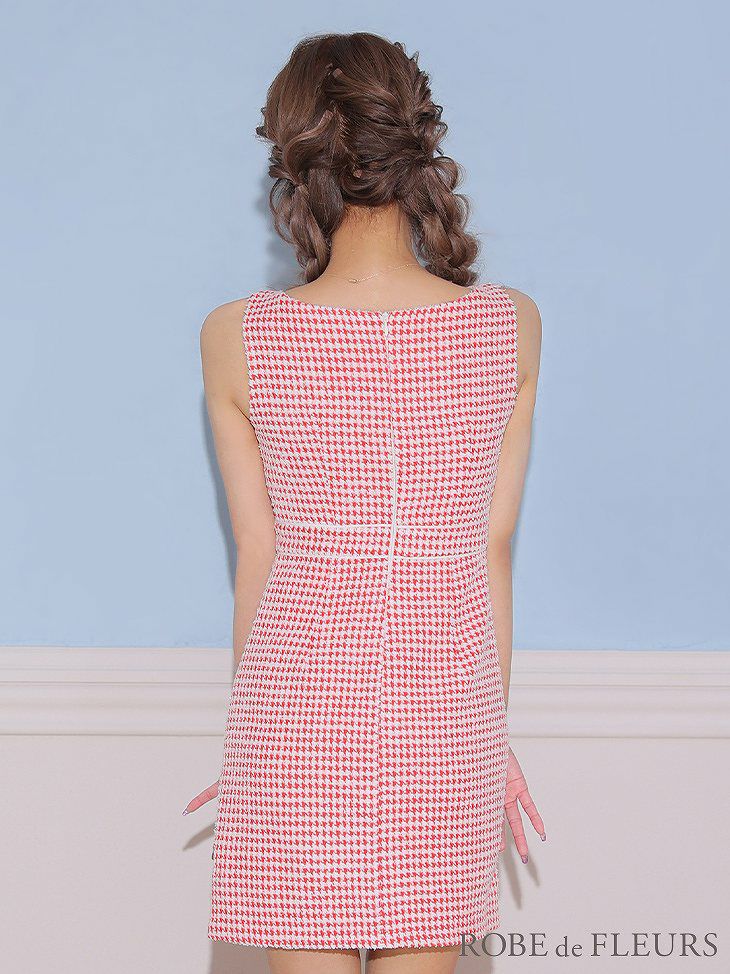 ROBE de FLEURS ローブドフルール レトロドーリーチェックキャバドレス fm2719-s25