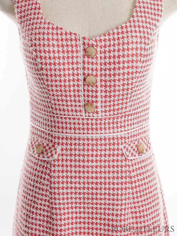 ROBE de FLEURS ローブドフルール レトロドーリーチェックキャバドレス fm2719-s25