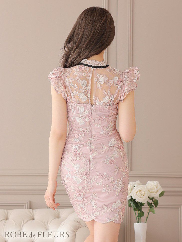 ROBE de FLEURS ローブドフルール Airy Bouquet Dress エアリーブーケミニドレス fm2137-s25