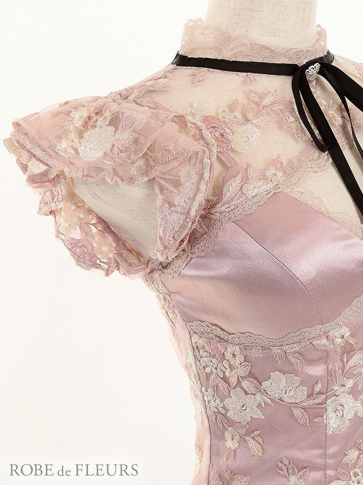 ROBE de FLEURS ローブドフルール Airy Bouquet Dress エアリーブーケミニドレス fm2137-s25