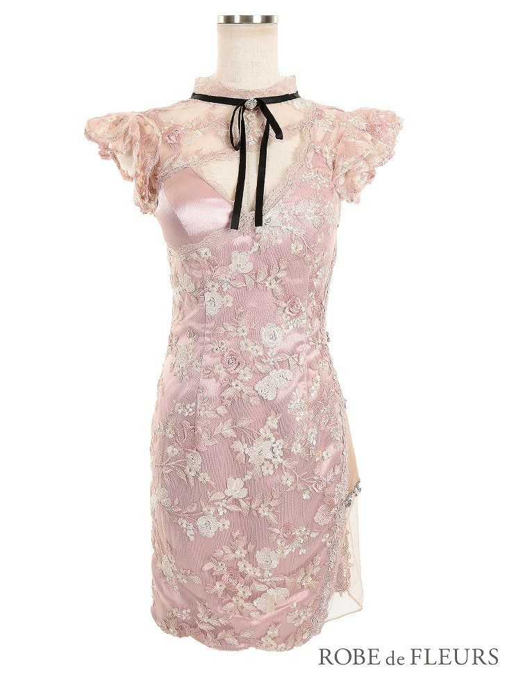 ROBE de FLEURS ローブドフルール Airy Bouquet Dress エアリーブーケミニドレス fm2137-s25