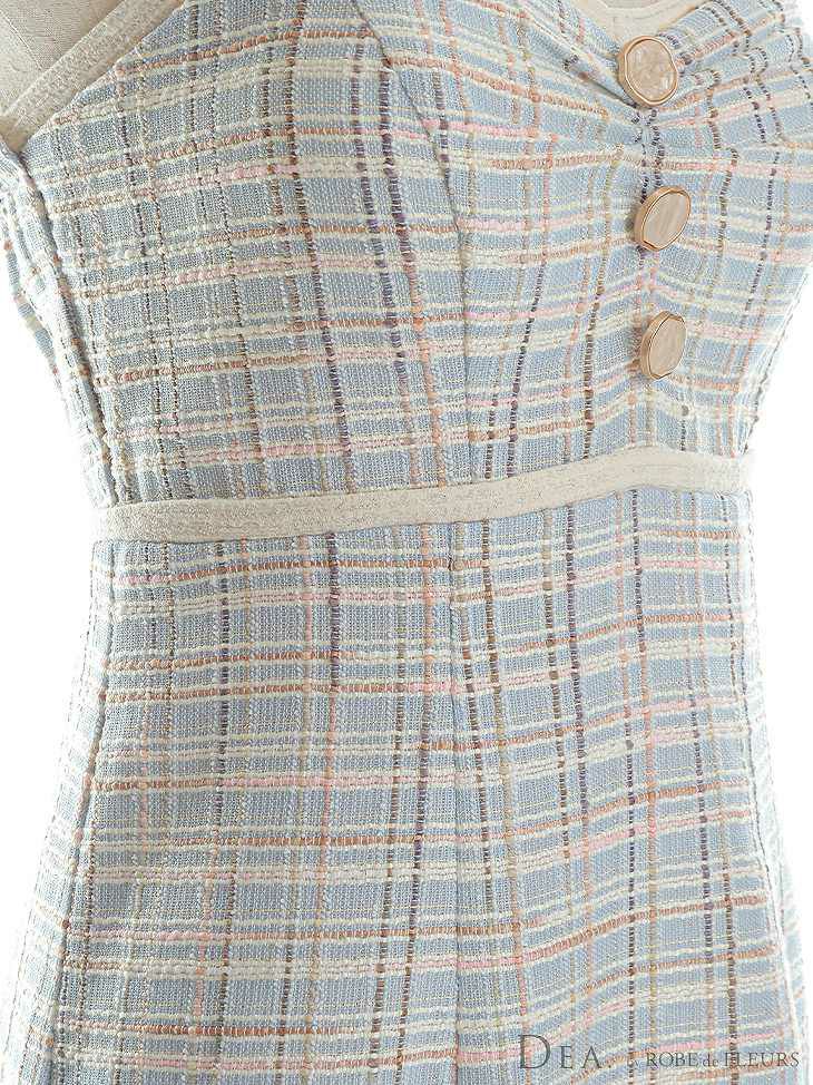 DEA. ディア バイ ローブドフルール ラメ入りスプリングニットミディキャバドレス de2725-s25