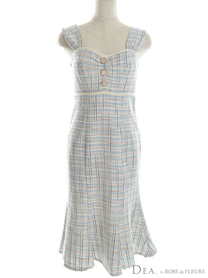 DEA. ディア バイ ローブドフルール ラメ入りスプリングニットミディキャバドレス de2725-s25