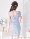 ROBE de FLEURS ローブドフルール 立体刺繍レース×アシンメトリータイトミニキャバドレス fm2322-s25
