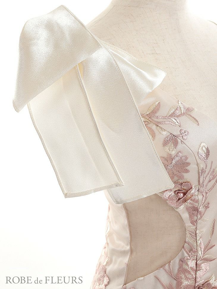 ROBE de FLEURS ローブドフルール 立体刺繍レース×アシンメトリータイトミニキャバドレス fm2322-s25