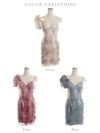 ROBE de FLEURS ローブドフルール 立体刺繍レース×アシンメトリータイトミニキャバドレス fm2322-s25