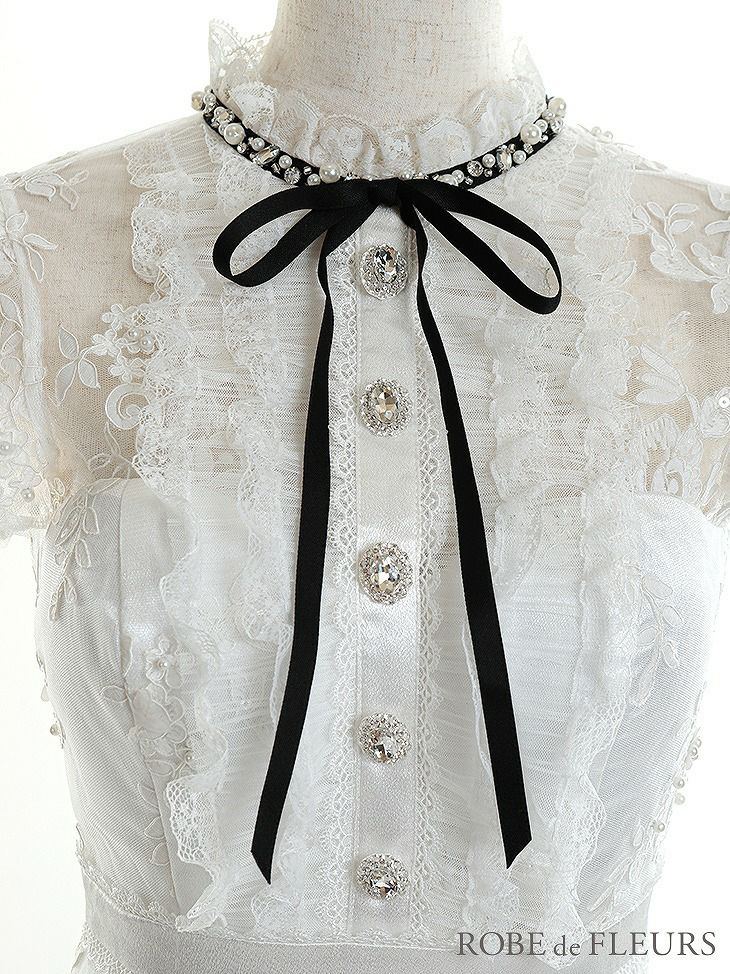 ROBE de FLEURS ローブドフルール フラワーレース×ラグジュアリータイトミニキャバドレス fm2426-s25