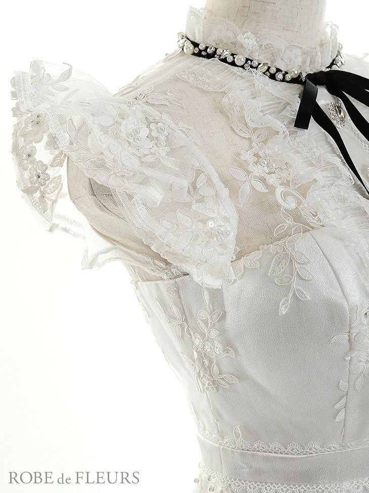 ROBE de FLEURS ローブドフルール フラワーレース×ラグジュアリータイトミニキャバドレス fm2426-s25