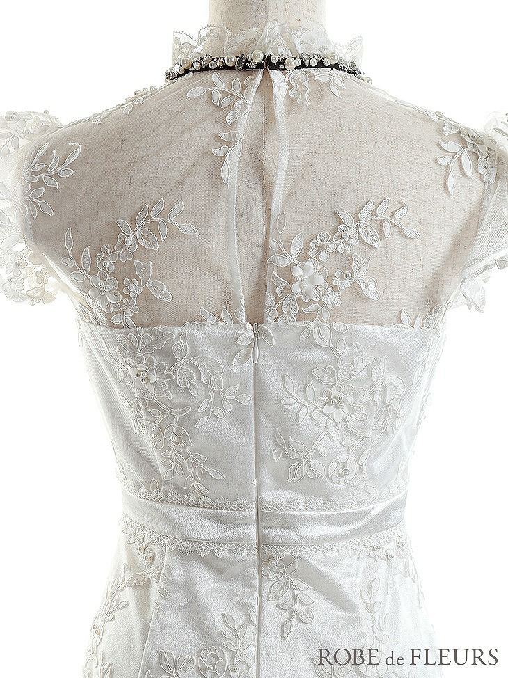 ROBE de FLEURS ローブドフルール フラワーレース×ラグジュアリータイトミニキャバドレス fm2426-s25