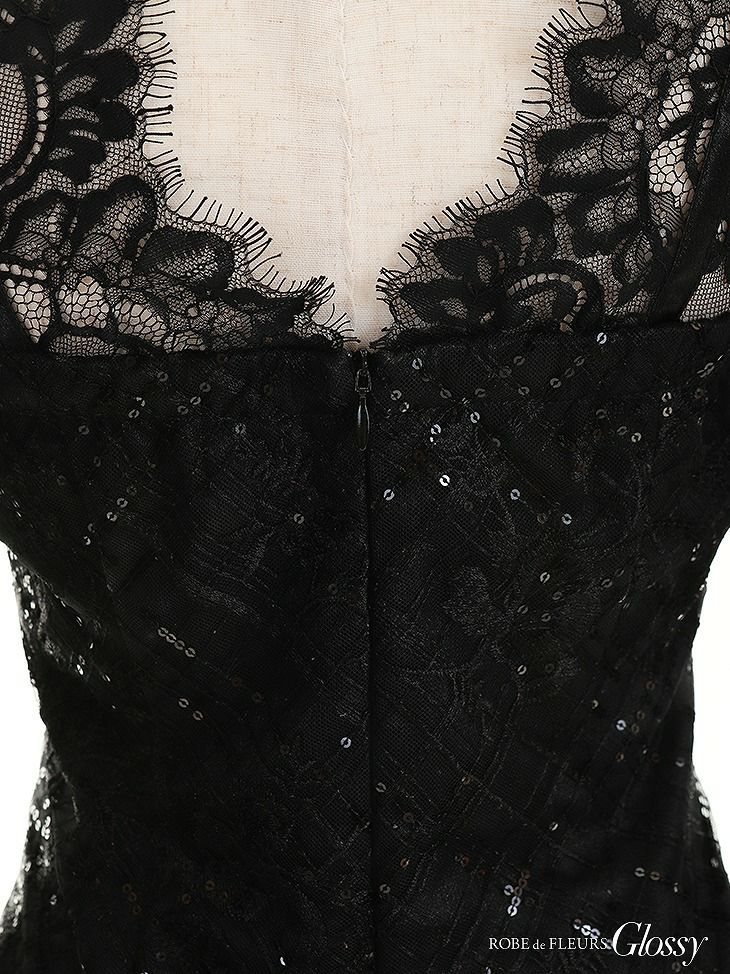 Glossy ローブドフルールグロッシー ジップデザイン×ラグジュアリータイトミニキャバドレス gl2342-s25