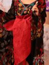 【2点セット】 漆黒花魁 花魁コスチューム モダン柄 遊女 和柄 本格和装 着物 花魁ドレス vcsot-241117-1