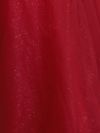 vanityME.couture. バニティミークチュール *Romantic Holiday Dress* アメリカンスリーブ ベルベット ラメ入りチュール プリンセス 姫 ロングドレス バースデードレス レッド vctr-t-24114-2