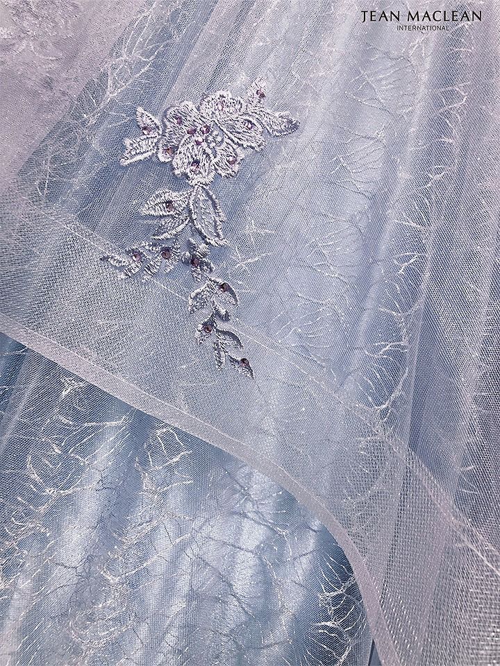 JEAN MACLEAN ジャンマクレーン ワンカラー/ラメ/小花刺繍レース/姫/ロングドレス ja51785-c