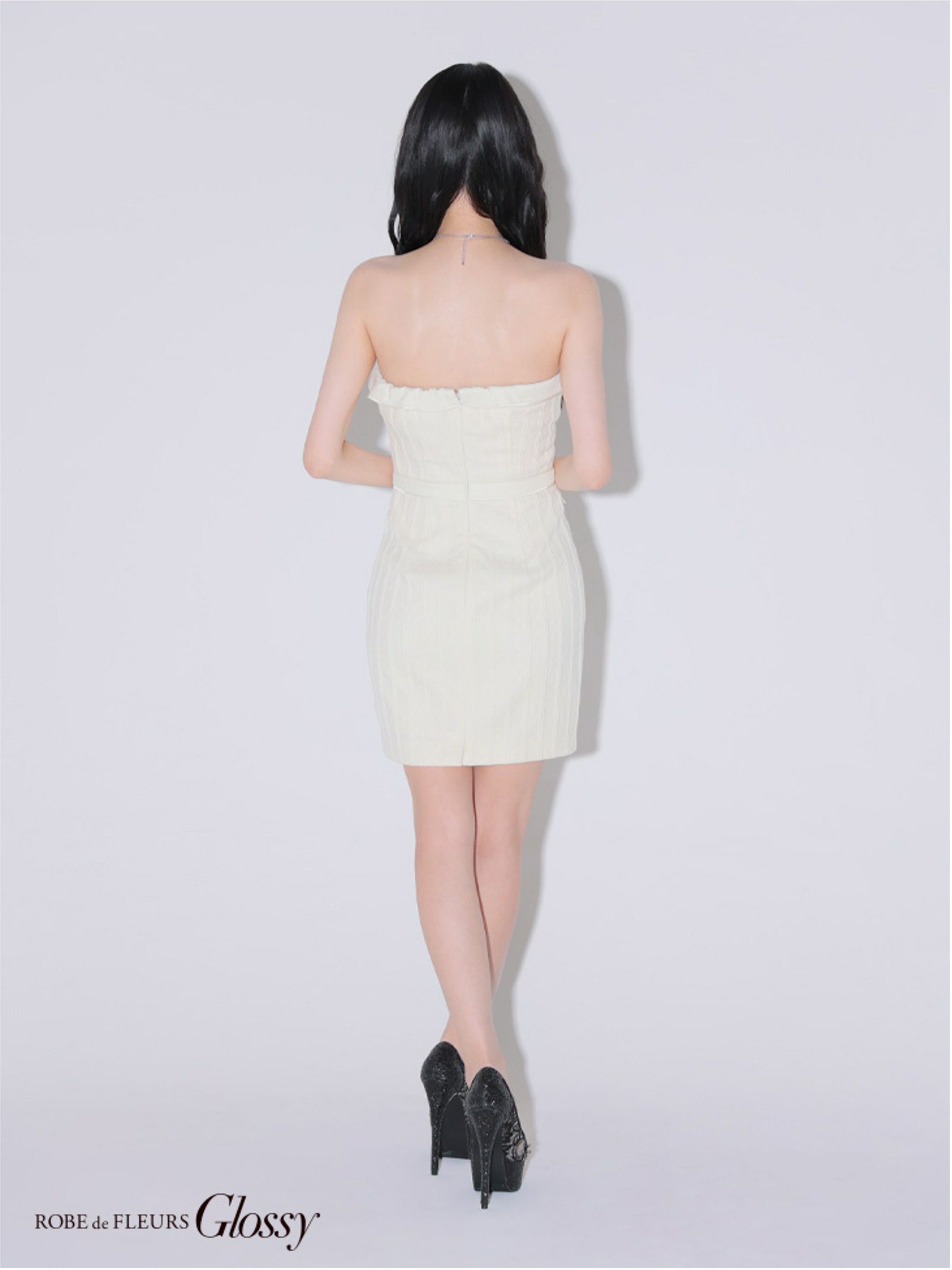  Glossy ローブドフルールグロッシー フロントボタンバストカットタイトミニキャバドレス gl3912-c