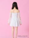 ROBE de FLEURS ローブドフルール オフショルリボンシアースリーブフレアミニキャバドレス fm3278-c
