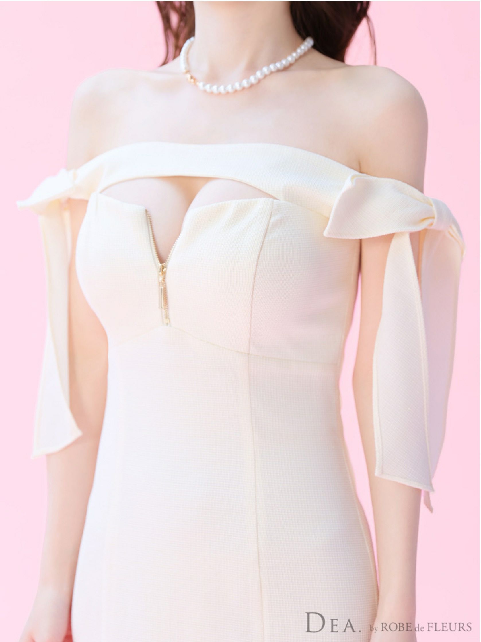 DEA. ディア バイ ローブドフルール オフショルリボンバストジップマーメイドロングキャバドレス de3596-c