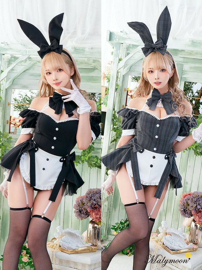 【7点セット】Malymoon マリームーン マスキュリンバニースーツ [ ブラック/グレー ] ml10244