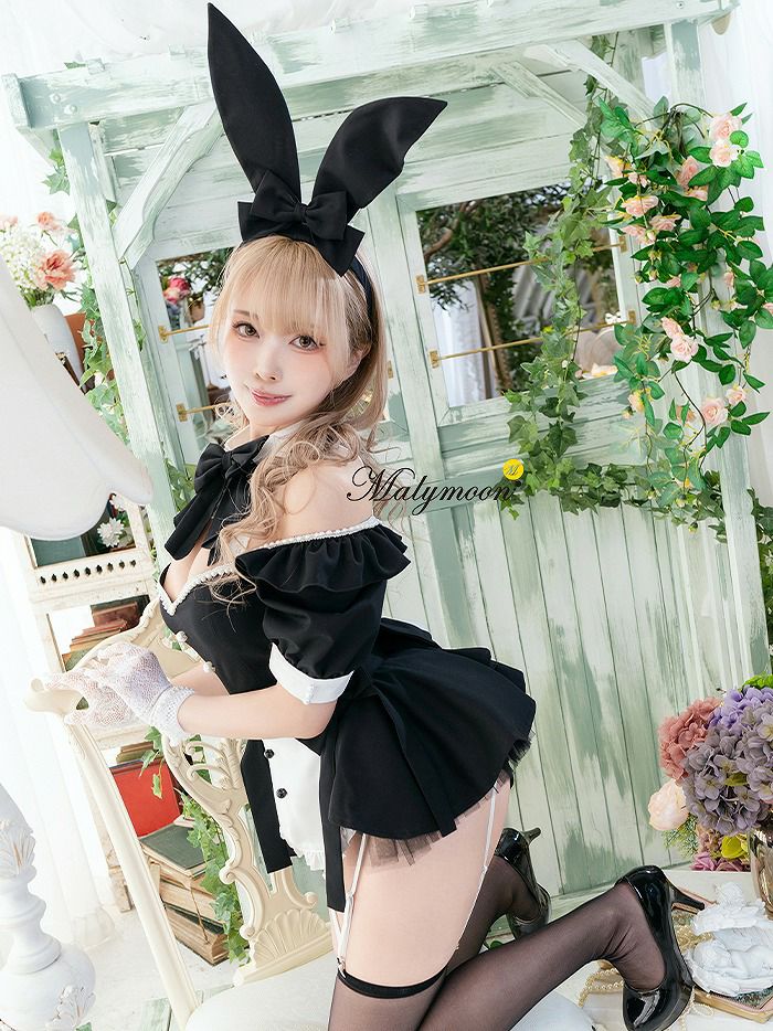 【7点セット】Malymoon マリームーン マスキュリンバニースーツ [ ブラック/グレー ] ml10244