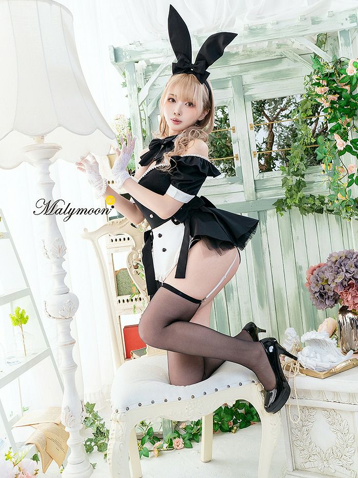 【7点セット】Malymoon マリームーン マスキュリンバニースーツ [ ブラック/グレー ] ml10244