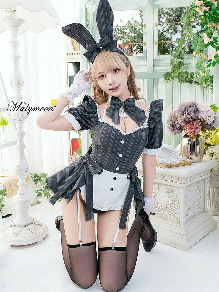 【7点セット】Malymoon マリームーン マスキュリンバニースーツ [ ブラック/グレー ] ml10244