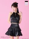 ROBE de FLEURS ローブドフルール サテンホルターティアードフレアミニキャバドレス fm3593