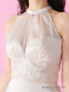 ROBE de FLEURS ローブドフルール サテンホルターティアードフレアミニキャバドレス fm3593