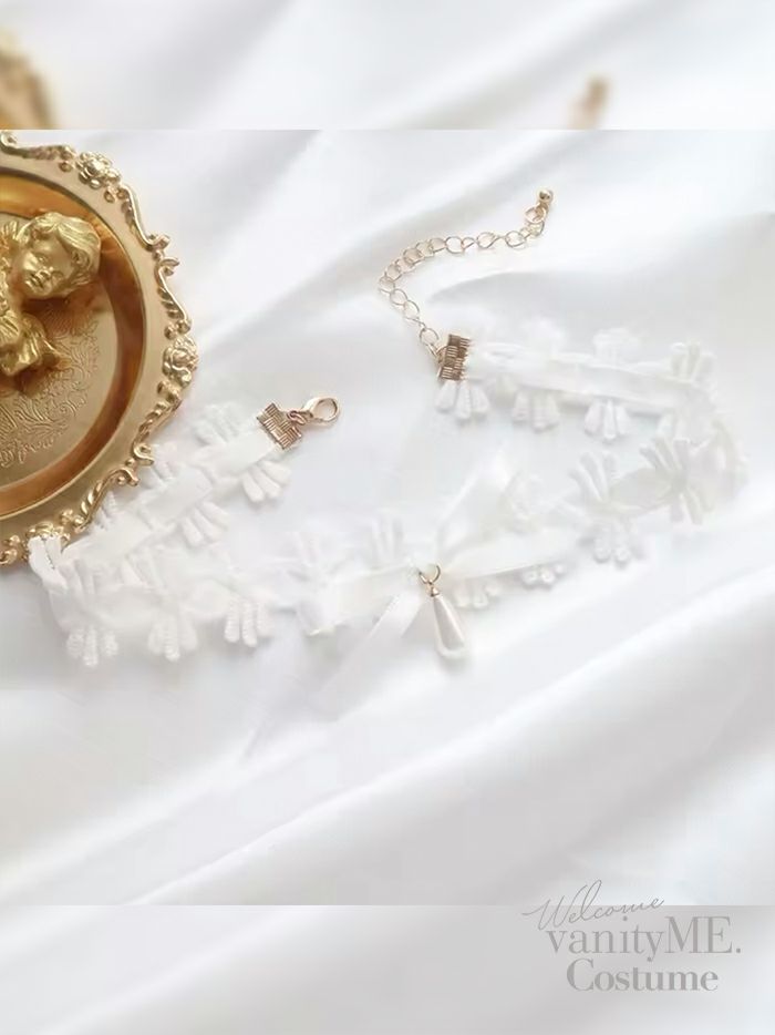 プチリボンレースチョーカー [ ブラック/ホワイト ] vcsit-25006