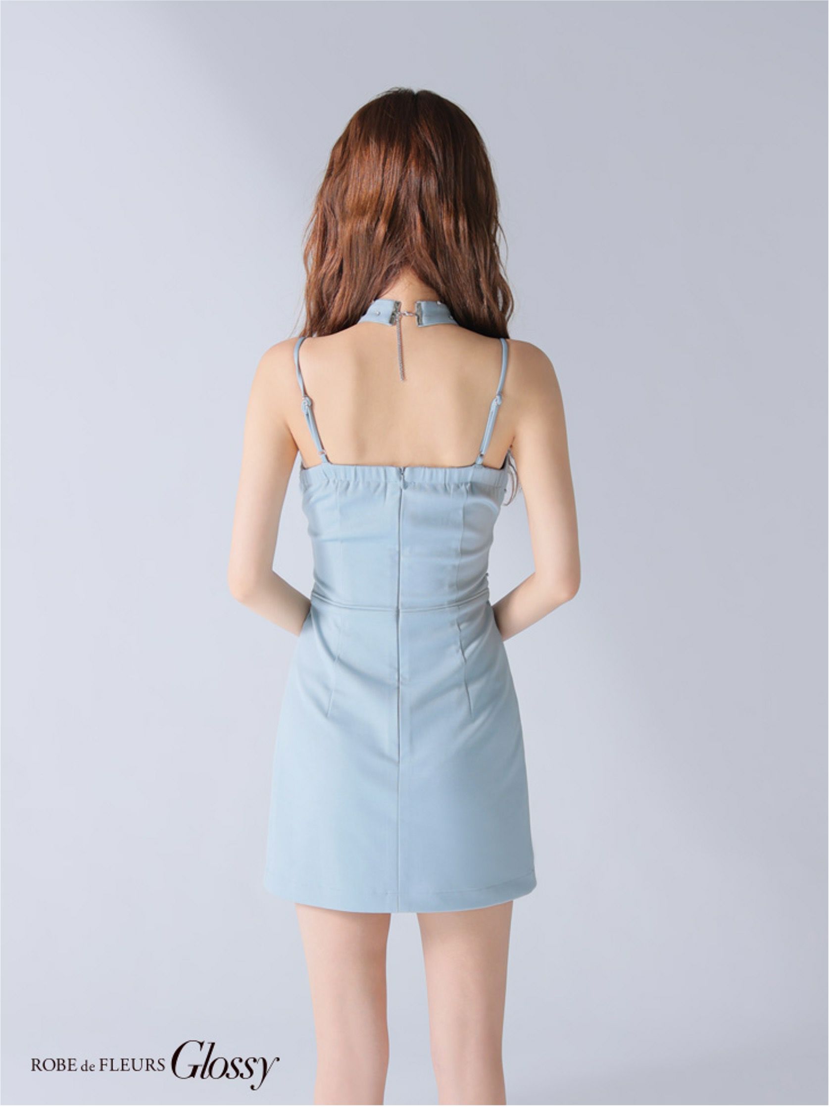 Glossy ローブドフルールグロッシー チョーカーデザインバストカットビジューミニキャバドレス gl3918-c