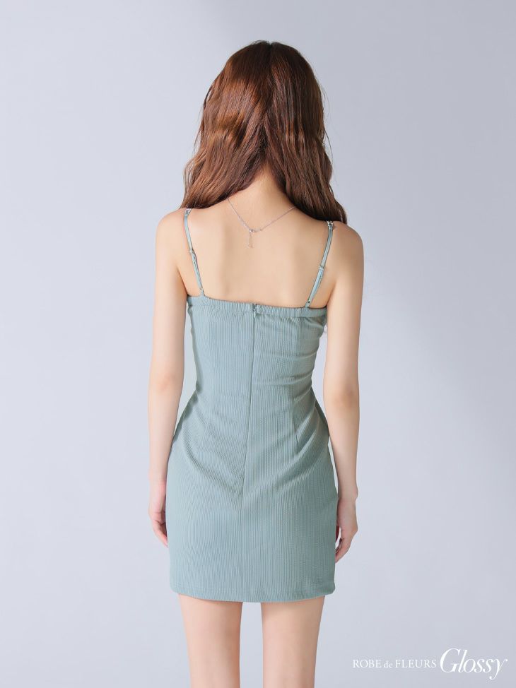 Glossy ローブドフルールグロッシー バストカットビジュータイトミニキャミキャバドレス gl3913