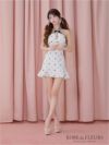  ROBE de FLEURS ローブドフルール リボン柄バストカットセットアップセミフレアミニキャバドレス fm3363-c