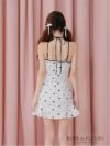  ROBE de FLEURS ローブドフルール リボン柄バストカットセットアップセミフレアミニキャバドレス fm3363-c