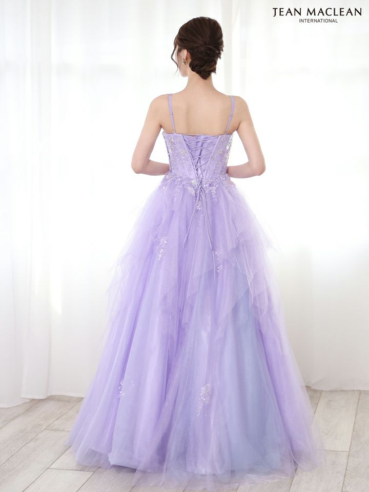 JEAN MACLEAN ジャンマクレーン フラワービジュー/ペプラム/スパンコールレース/姫/ロングドレス ja51828