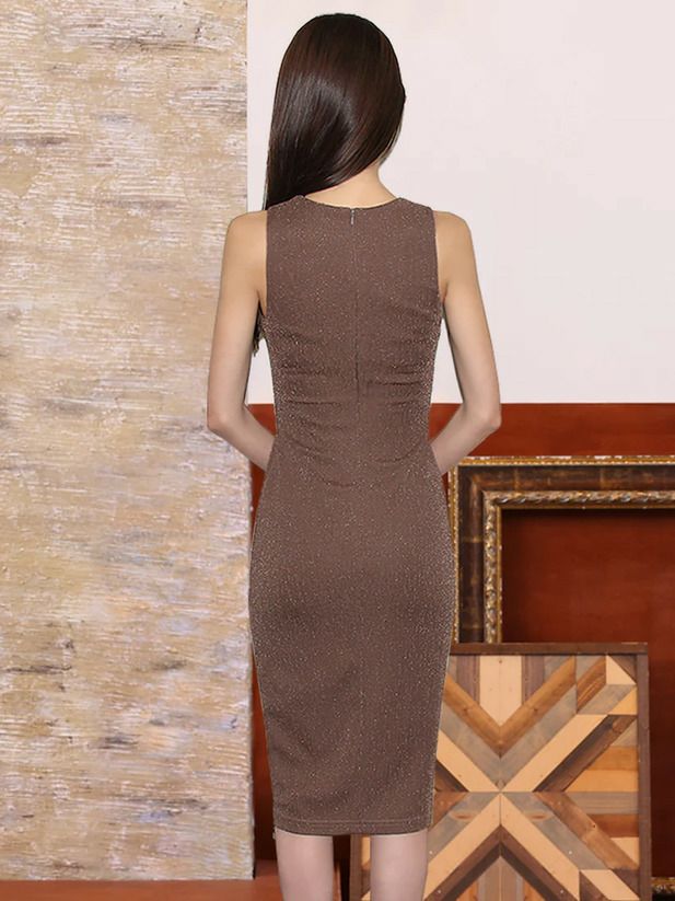 Veautt ヴュート パールピンバストカットタイトミディアムドレス vt082506