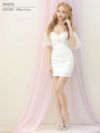 AngelR エンジェルアール オフショルスリーブフラワーレースシフォンビジュータイトマイクロミニドレス ar25817
