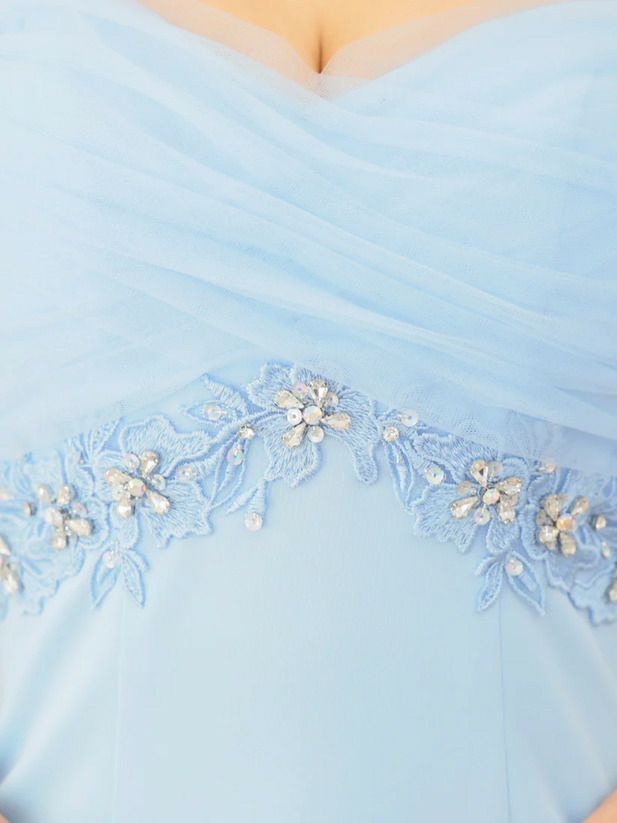 AngelR エンジェルアール オフショルスリーブフラワーレースシフォンビジュータイトマイクロミニドレス ar25817