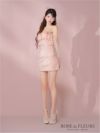 ROBE de FLEURS ローブドフルール ラメチュールシアーオフショルミニキャバドレス fm3566-c