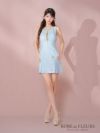 ROBE de FLEURS ローブドフルール バストジップノースリーブビジューミニキャバドレス fm3789